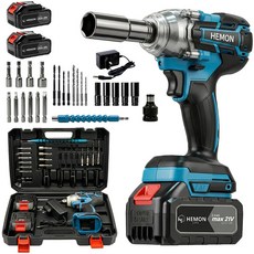 헬릭스 21V 고출력 무선 전동 임팩드릴 배터리 렌치 드라이버 드릴 풀패키지 배터리2개 세트, 1세트, 본품 + 배터리1개