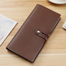 新款家用銀行存款單收納包 多功能存摺票據銀行卡夾, 1個, 咖啡色