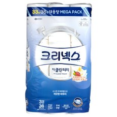 크리넥스 더클린터치 3겹 33m 36롤, 36개입, 1개