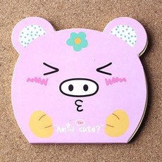 [플로우스팟] 동물 메모지 40매 랜덤배송 다목적 떡메