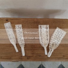 레이스헤어밴드 베이비 신생아밴드 슈크림