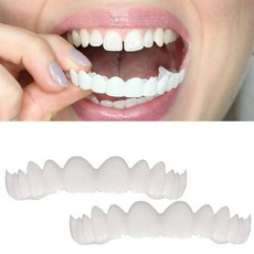 틀니의 앞니 의치 임시치 덧니 틀니 수복 틀니가 직접 만든 임시수복 틀니 부착면 자연스러운 색조와 쾌적한 착용감 남성과 여성용으로 설계된 일회용 심미치 남녀 즉붙인