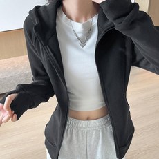 VISIONA OF SPRING 搖粒絨連帽外套 女款，修身內搭衛衣