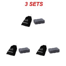 와인 바 조각을 쿨러 화강암 빨고 위스키 액세서리 돌 결혼 선물 호의 스톤 천연 바위 얼음 크리스마스, 6)Black 18PCS, 1개