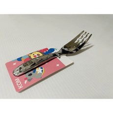 兒童匙 316兒童平底匙 兒童湯匙不銹鋼湯匙 便當匙 小台匙 小湯匙 316不銹鋼叉, (KOM兒童叉)獅子, 1個