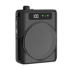 私模無線擴音器無線麥克風私模小蜜蜂教師導遊培訓戶外商場促銷用, 1個, R12鋼琴黑+雙麥+腰帶
