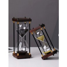 1시간 모래시계 60분 복고풍 시간 타이머 사우나 화이트 프레임 15분-핑크, 소형 화이트샌드 15분