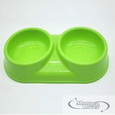 모나카러버 네이처펫 모모 쌍식기 그린 반려견밥그릇