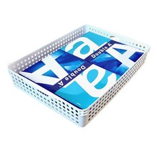 바구니 바스켓 8호 플라스틱 바구니 48.5x34.5x8.7cm A4 500매 수납 ujd+91948yn, 본상품, 1개
