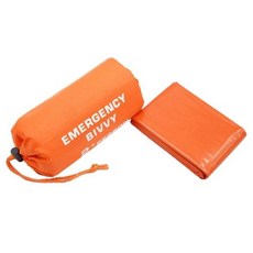 비비색 1인용 미니 텐트 긴급 침낭 생존 Bivy 자루 사용 담요 Bivvy 캠핑 하이킹에 대 한 따뜻한 유지 후, Orange, 1개