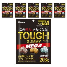 Kabaya 卡巴 Tough超彈力軟糖 可樂+能量飲料+汽水口味, 6個, 203g