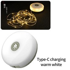 10M 길이 LED 캠핑 램프 스트립 분위기 방수 가능한 라이트 벨트 야외 정원 장식 텐트 룸용, warm colorful, [02] rechargeable warm