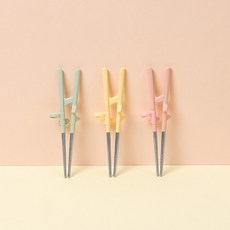 스텐 젓가락 2단계 오른손 스테인리스 유아 교정젓가락 어린이젓가락, 1개