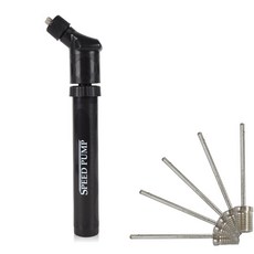 비바스포츠 스피드 양방향 공기주입 펌프 투센 볼바늘 5p, 1세트, 블랙