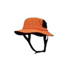 戶外透氣寬邊防曬漁夫帽 可調節下巴帶 登山健行釣魚適用, 亮橘色