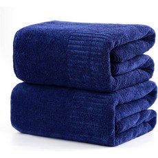 대형 목욕 타월 바스타월 대나무 타월 샤워타올 2개 88.9*160cm 비치타올 타월 바스 목욕 수건 물놀이 수영, 다크네이비, 1세트