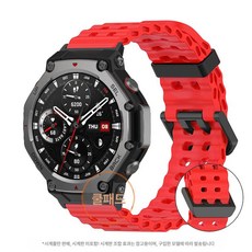 스마트워치 액정 교체 베젤 교체용 등산용 액세서리 커버, T 3 호환 48mm 구매 금지 44mm, B 레드