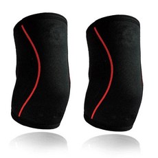 팔꿈치보호대 팔굽치 엘보 보호대 네오프렌 크로스핏 팔꿈치 역도 버팀대 훈련 테니스 배드민턴 패드 1세트, XL, Black red line