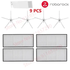 Roborock 메인 사이드 브러시 천 HEPA 필터 키트 로봇 진공 청소기 액세서리 S7 S7Max T7S 플러스, 19 White 9pcs