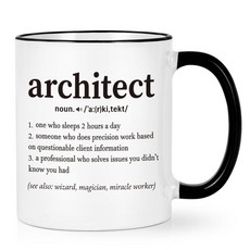 Cabtnca 건축 선물 건축가 및 건축 학생 교사를 위한 크리스마스 선물 건축가 텍스트가 있는 325ml(11온스) 머그 졸업 생일 사무실 선물 남성 여성용, Cabtnca 건축 선물, 건축가 및 건축 학생 교사를