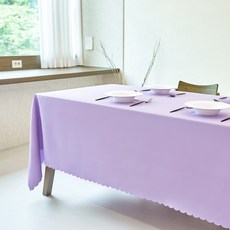 캐프마켓 구김방지 호텔 테이블보 식탁보, 1개, 8인(260 x 180 cm), 라벤더+퍼플