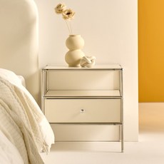 [와우할인 단독특가] 완제품 세레나 오즈 500 미드센츄리 거실 소파 모듈 침대협탁, 02.웜아이보리, 1개