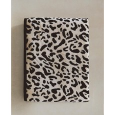 자라홈 브랜드관 애니멀 프린트 벨루어 목욕 타월 42546013088, 핸드 타월 / 30 x 50 cm, 샌드/블랙