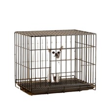 室內小型犬中型犬狗籠子 多開門設計 黑色, 卡扣款黑色 49*35*41, 1個