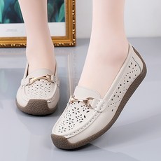 Modern Fashion 여성 발편한 펀칭 로퍼 플랫 단화 L56