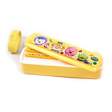 뽀로로 슬림 밴드 노랑 김밥 도시락 젓가락포함, 1개