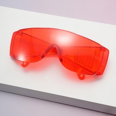 프레이하우스 투명 컬러 보안경 눈보호 안전 방수 방풍 파티용 워터밤 고글, 빅 레드, 1개