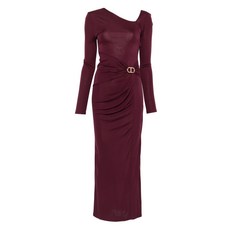 트윈셋 비대칭 드레이프 맥시 드레스