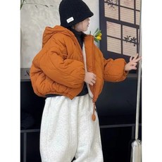 韓系兒童冬季新款連帽棉衣 - 女寶中小童保暖夾棉麪包服 (台灣出貨)