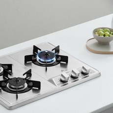 [전국설치/가스연결가능] 나비엔매직 3구 빌트인 쿡탑 약불 조절 가스레인지 560x430-440 GRB4103, LNG, 41/03, 배송만