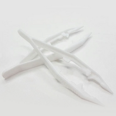 실험용 플라스틱 핀셋/화장용 핀셋/쪽집게(화이트)