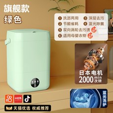 雙杯洗衣機 貼身衣物洗衣機 迷你洗衣機 小洗衣機 USB充電洗衣機 內衣洗衣機 內褲洗衣機 便攜式洗衣機 旅行洗衣機, 日本進口-尊享款【嫩綠色】電解殺菌+雙向