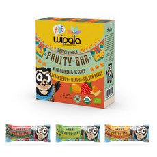 Wipala S 과일 바 USDA 유기농 Wipala S Organic Fruit Bars Variety Mix Vegan Non-GMO Healthy Snack (12, 9g, 1개, KIDS Fruity Bar Variety Mix