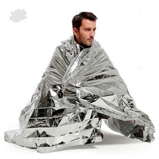 야외활동 비상상황 체온유지 반사소재 보온포 재난대비 응급구조 휴대용 방한덮개, 1개, 상세페이지 참조