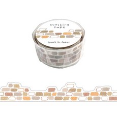 莫莫日貨 2023年1月新品 日本製 MIND WAVE 軋型和紙膠帶 (全6款), 1個, 03.紅磚 95199