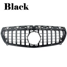 벤츠 W176 A클래스 A160 A180D A200D A220 A250 13-15년 GT-R 스타일 수직 바 후드 그릴 호환, 13-15 GT Sil