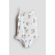 H&M 브랜드관 프린트 수영복 크림/복숭아 1289285004