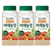 파스퇴르 파스퇴르 유기농 야채농장 과일야채190ml, 4개, 190ml