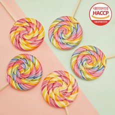 한울식품 스위트롤리팝, 레인보우, 5개, 50g