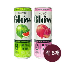 롯데칠성 핫식스 글로우 (애플포멜로+피치살구), 710ml
