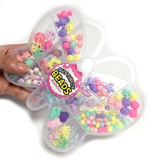 인기공예모음 인기공예모음 칼라밴드 비즈세트 네일아트 큐빅스티커 팔찌 만들기 집콕놀이, 07.나비비즈세트, 1개