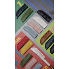 꽉 조여지는 가죽 연필캡 5개세트 연필 보호캡 연필 커버, 1세트, soft line 5컬러