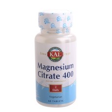 Kal 檸檬酸鎂錠 400mg, 60顆, 1個