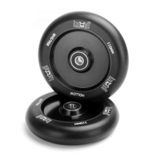 Limit Pro Scooter W힐 110mm - 스턴트 트릭 스쿠터용 스쿠터 교체 휠 오일 슬릭 할로우 코어 ABEC-9 베어링 설치 페어 포함_171360, 블랙/블랙_171360