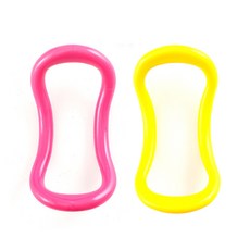 걸스코코 요가링 종아리 스트레칭 마사지 2P, 노랑분홍