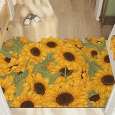 해바라기 발매트 현관 미끄럼방지 인테리어 발판 pvc, 1개, F. 해바라기01